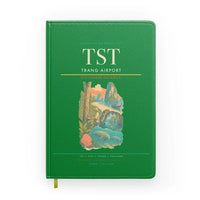 Thumbnail for Trang Airport (TST) design on green notebook