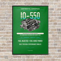 Thumbnail for IO-550 vertical canvas print - framed - green background