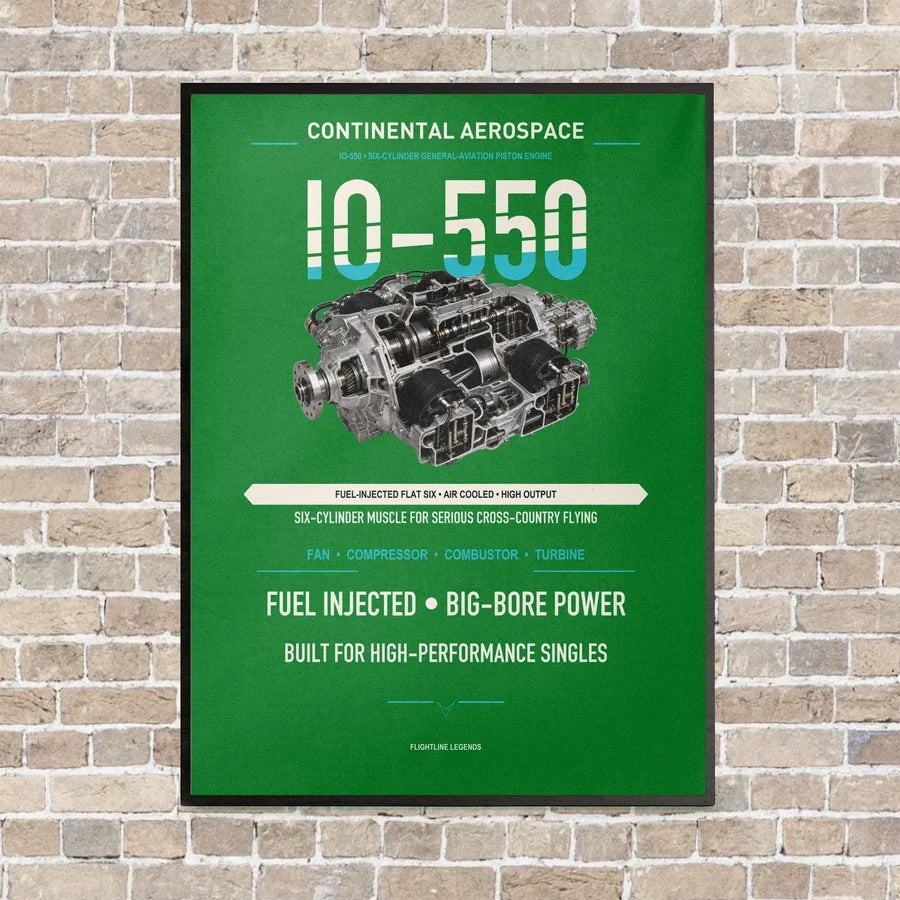 IO-550 vertical canvas print - framed - green background