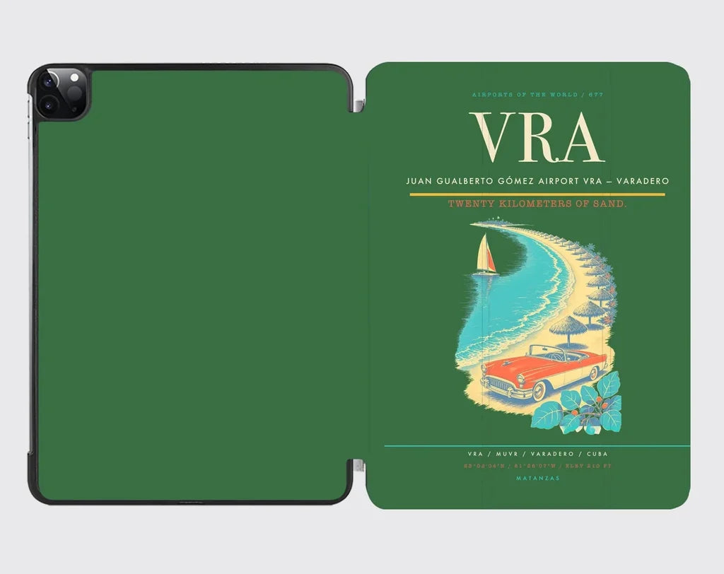 Juan Gualberto Gómez Airport (VRA) design on green ipad tablet case