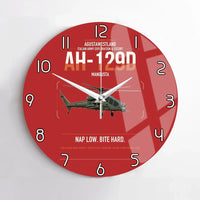 Thumbnail for AgustaWestland AH-129D Mangusta design on red no frame wall clock