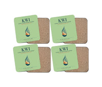 Thumbnail for Kuwait International Airport (KWI) design on light green 4 pieces set coaster