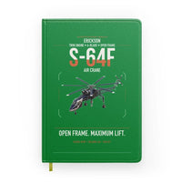 Thumbnail for Erickson S-64F Air Crane design on green notebook