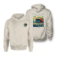 Thumbnail for VINTAGE G4460 - The Delta Wing Debut - Double-Side Hoodie design on khaki double side