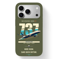 Thumbnail for Boeing 737 MAX 9 design on green army magsafe iphone case