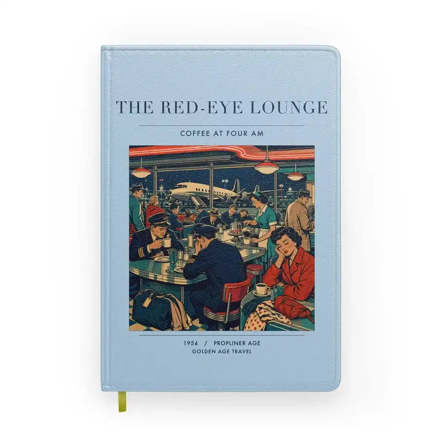 VINTAGE G4082 - The Red-Eye Lounge - Designed Notebooks design on lightblue