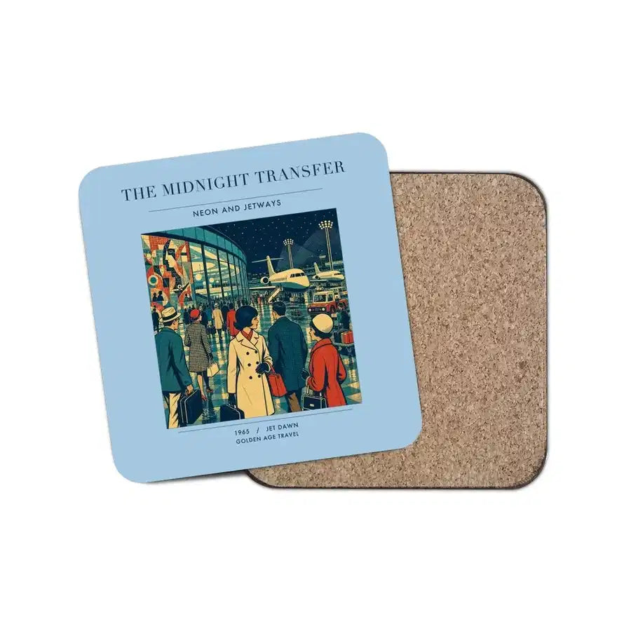 The Midnight Transfer - Designed Coasters design on light blue 1-piece