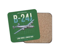 Thumbnail for B-24J Liberator design on green 1 piece coaster