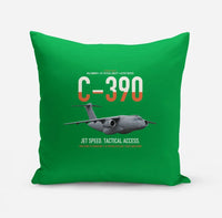 Thumbnail for C-390 Millennium design on green pillow