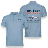 Thumbnail for RC-135S Cobra Ball design on light blue double-side polo t-shirt, double-side print