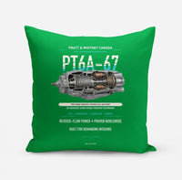 Thumbnail for PT6A-67 design on green pillow