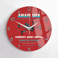 Thumbnail for Parrot ANAFI USA design on red no frame wall clock