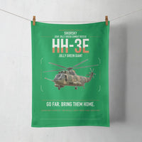 Thumbnail for Sikorsky HH-3E Jolly Green Giant design on green towel