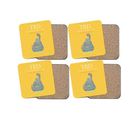 Thumbnail for Trondheim Airport Vrnes TRD Coaster 4-Pieces-Set - Yellow