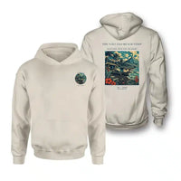 Thumbnail for VINTAGE G4405 - The Volcano Beach Strip - Double-Side Hoodie design on khaki double side