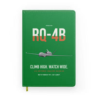 Thumbnail for RQ-4B Global Hawk design on green notebook