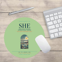 Thumbnail for Shenyang Taoxian International Airport (SHE) design on light green round mouse pad
