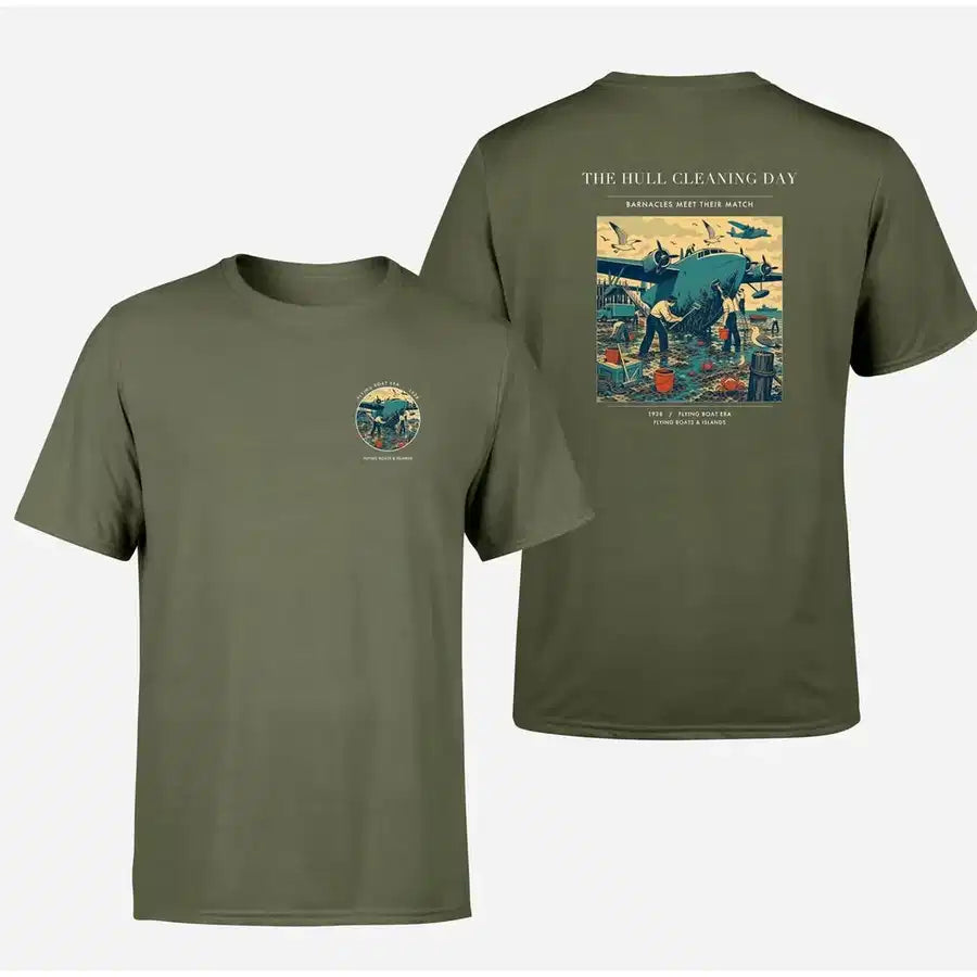 VINTAGE G4273 - The Hull Cleaning Day - Double-Side T-Shirt design on greenarmy double side t shirt