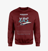 Thumbnail for Bombardier Global Express XRS design on wine red sweatshirt