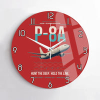 Thumbnail for P-8A Poseidon design on red no frame wall clock