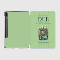 Thumbnail for Dublin Airport (DUB) design on light green samsung tablet tablet case