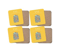 Thumbnail for Viru Viru International Airport VVI Coaster 4-Pieces-Set - Yellow