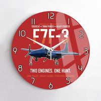Thumbnail for F7F-3 Tigercat Two Engines One Hunt design on red no frame wall clock