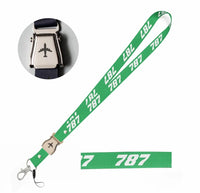 Thumbnail for Boeing 787 Flat Text seat belt lanyard - green