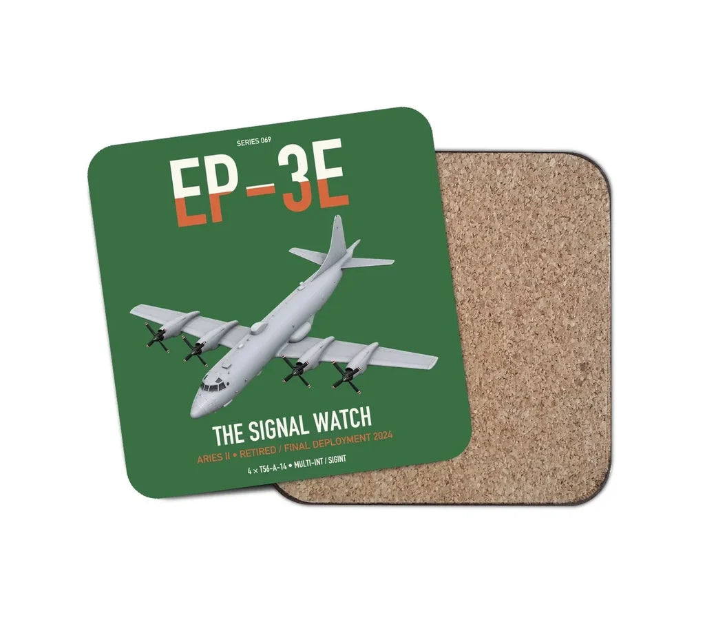 EP-3E ARIES II design on green 1 piece coaster
