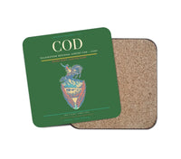 Thumbnail for Yellowstone Regional Airport (COD) design on green 1 piece coaster