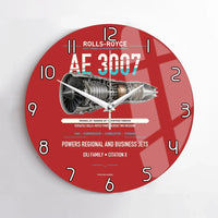 Thumbnail for AE 3007 design on red no frame wall clock