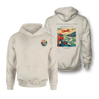 Thumbnail for VINTAGE G4491 - The River Ice Breakup Watch - Double-Side Hoodie design on khaki double side