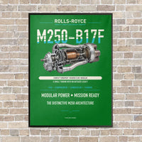 Thumbnail for M250-B17F vertical canvas print - framed - green background