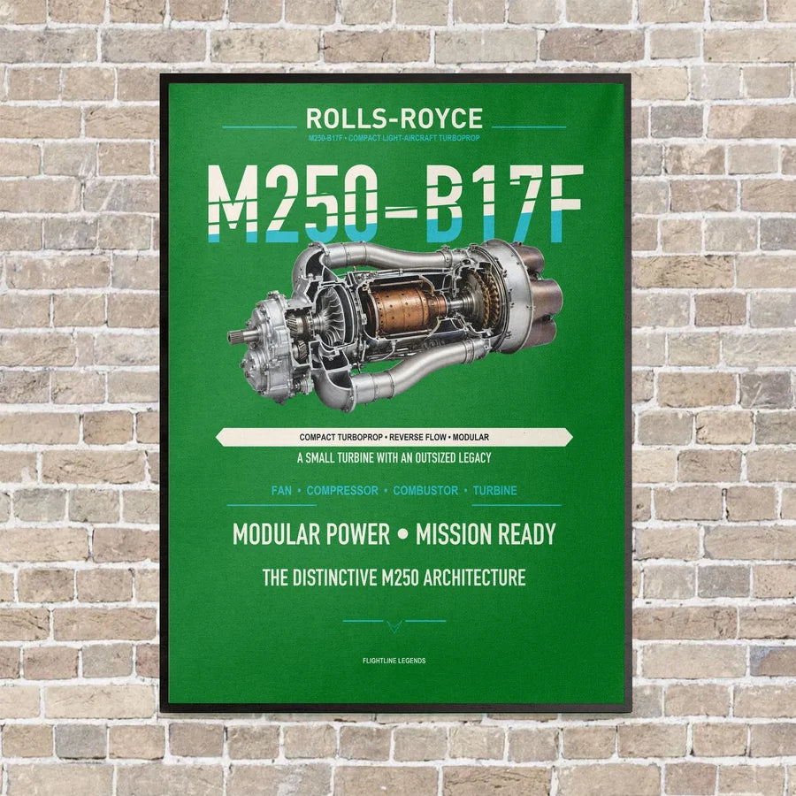 M250-B17F vertical canvas print - framed - green background
