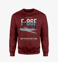 Thumbnail for F-86F Sabre design on wine red sweatshirt
