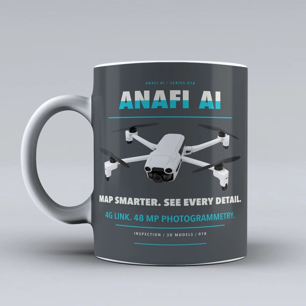 ANAFI Ai Mug design on gray parrot