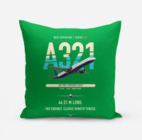 Thumbnail for Airbus A321 design on green pillow