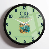 Thumbnail for Corpus Christi International Airport (CRP) design on light green framed wall clock
