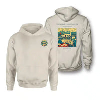 Thumbnail for VINTAGE G4107 - The First Flight Cover - Double-Side Hoodie design on khaki double side
