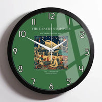 Thumbnail for VINTAGE G4090 - The Desert Stopover - Designed Wall Clocks design on green framed