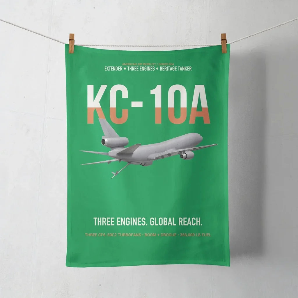 KC-10A EXTENDER design on green towel