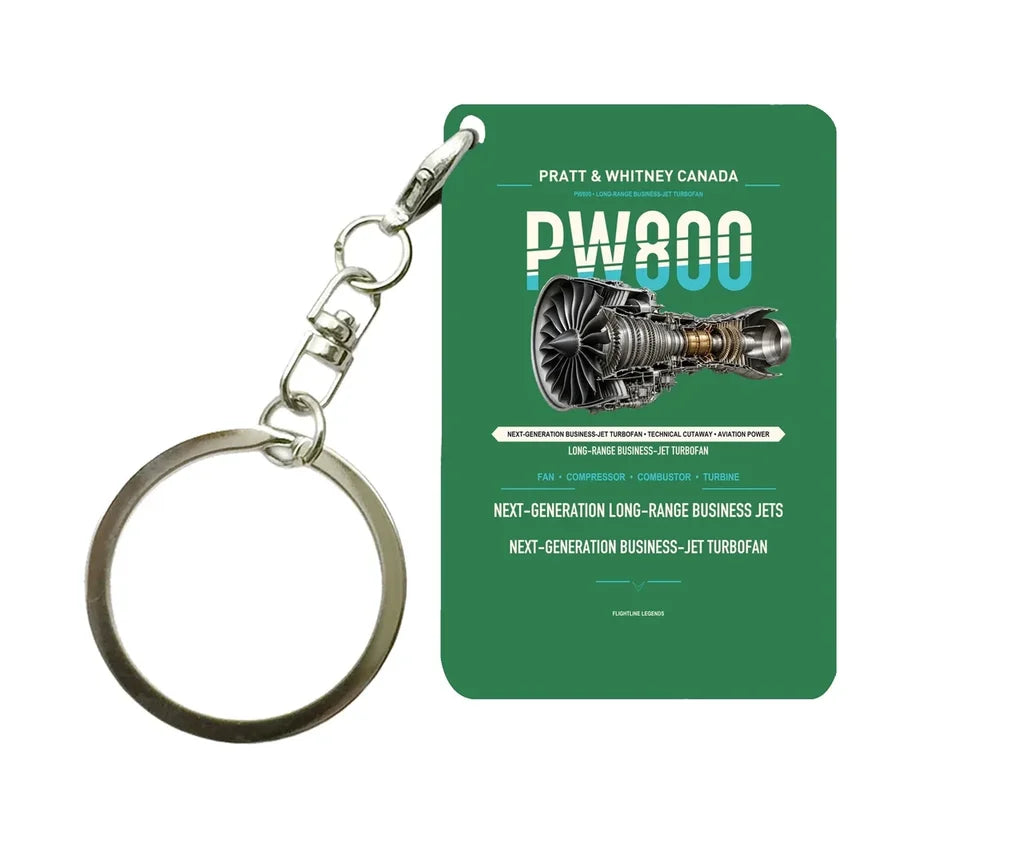 PW800 Key Chain design on green key chain