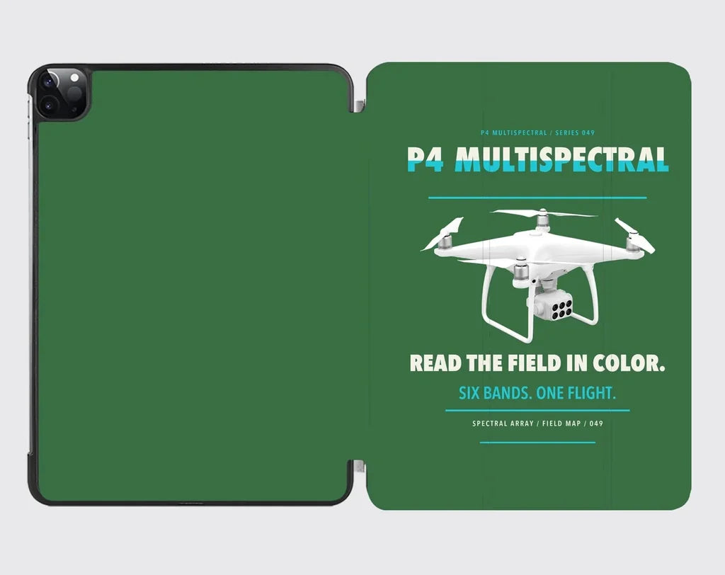 DJI P4 Multispectral design on green ipad tablet case
