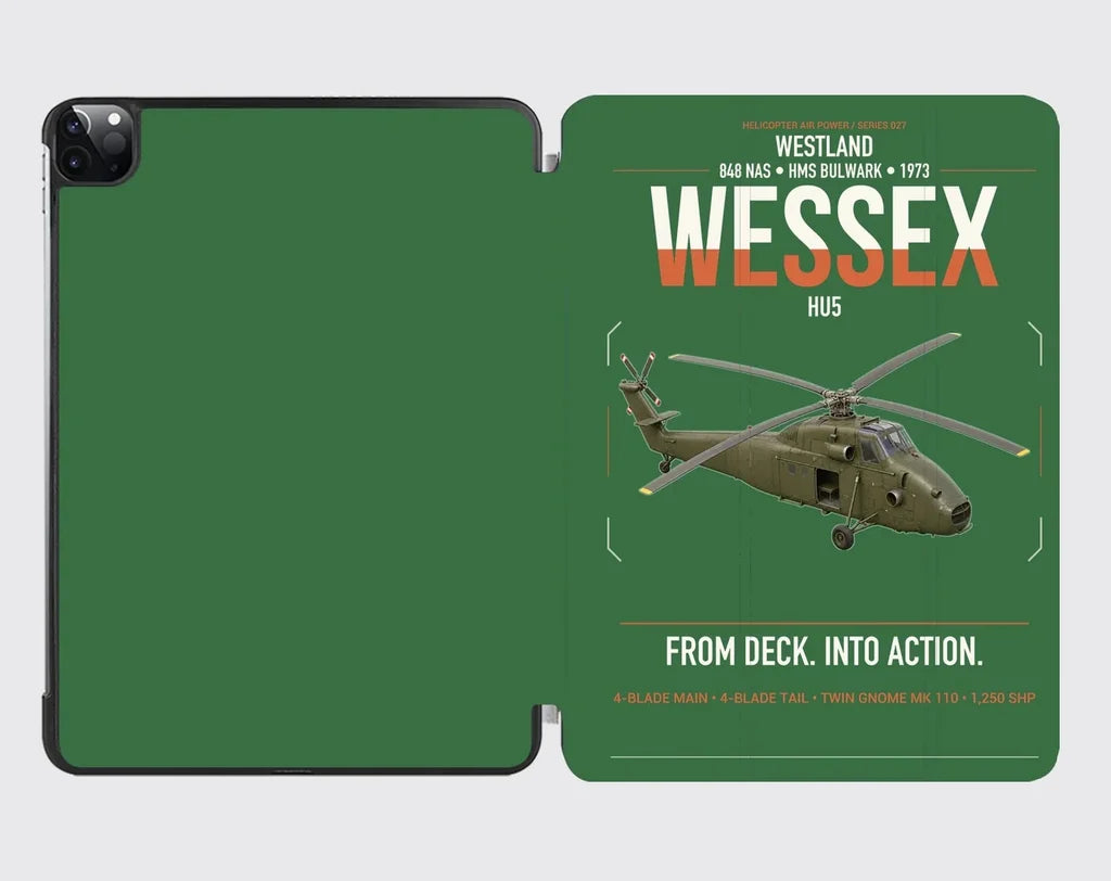 Westland Wessex HU5 design on green ipad tablet case