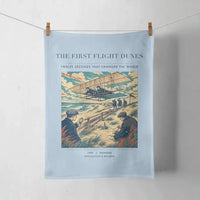 Thumbnail for VINTAGE G4000 - The First Flight Dunes - Designed Towels design on lightblue