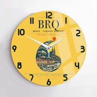Thumbnail for Brno - Turany Airport BRQ Wall-Clock No-Frame - Yellow