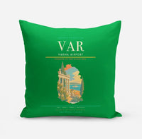 Thumbnail for Varna Airport (VAR) design on green pillow