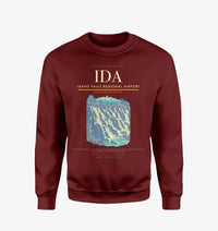 Thumbnail for Idaho Falls Regional Airport (IDA) design on wine red sweatshirt