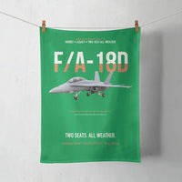 Thumbnail for F-A-18D Hornet Two Seats All Weather design on green towel