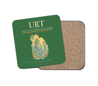 Thumbnail for Surat Thani International Airport (URT) design on green 1 piece coaster